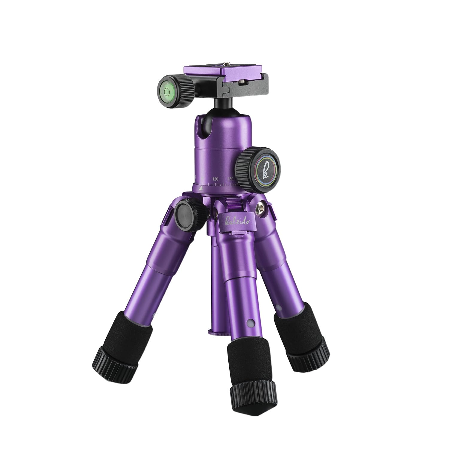 Mantona kaleido Mini Photo/Table and Travel Tripod with Ball Head with Quick Release Plate and Carry Bag Light Purple Metallic