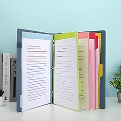 SKYDUE 3 Ring Binder with Clipboard, PU Clipboard