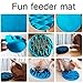 Pet Fun Slow Feeder Mat Portable Dog Feeder Bowl,Cat Food and Water Twin Set Feeding Bowl for Traveling,Pet Chilled Frosty Cooling Bowl,Non-slip Bottom,Food Grade Silicone Anti-gulp Dog Bowl,Blue (S)