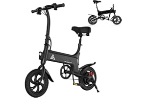 TS TST GRP LLC TST Folding Electric Bike, Electric Bicycle 20MPH, 750W Peak Motor, Max 30 Miles Range, 14" Pneumatic Tires, Ebike with LED Screen, App Control, 3 Speed Gear, E Bike for Adults and Teens