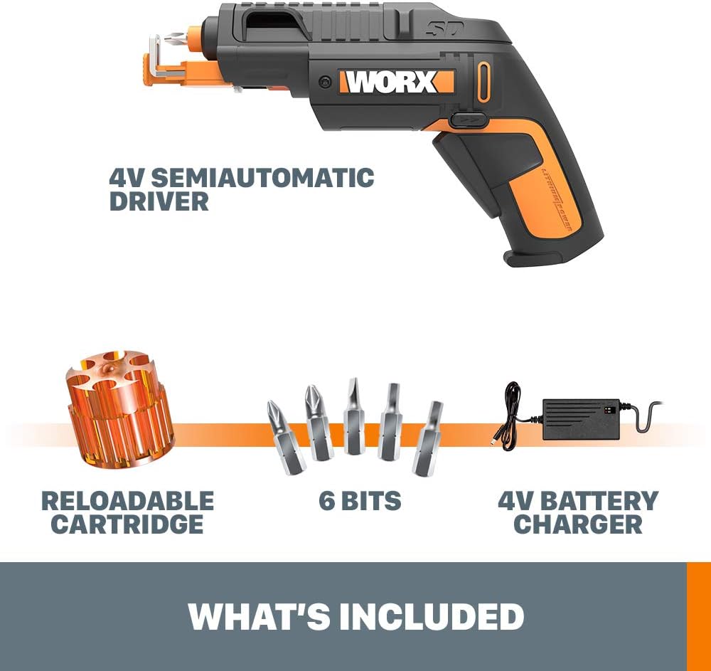 WORX WX255L SD Semi-Automatic Power Screw Driver with Screw Holder: Home Improvement