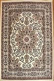Traditional Isfahan Persian Area Rugs cream Ivory 5'2 x 7'3