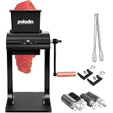 Paladin Equipment 2-in-1 Manual Meat Tenderizer &amp; Beef Jerky Slicer | Commercial Meat Tenderizer Machine Heavy Duty Cuber, with 2 Sets of Stainless Steel Blades, Aluminum Construction, Black