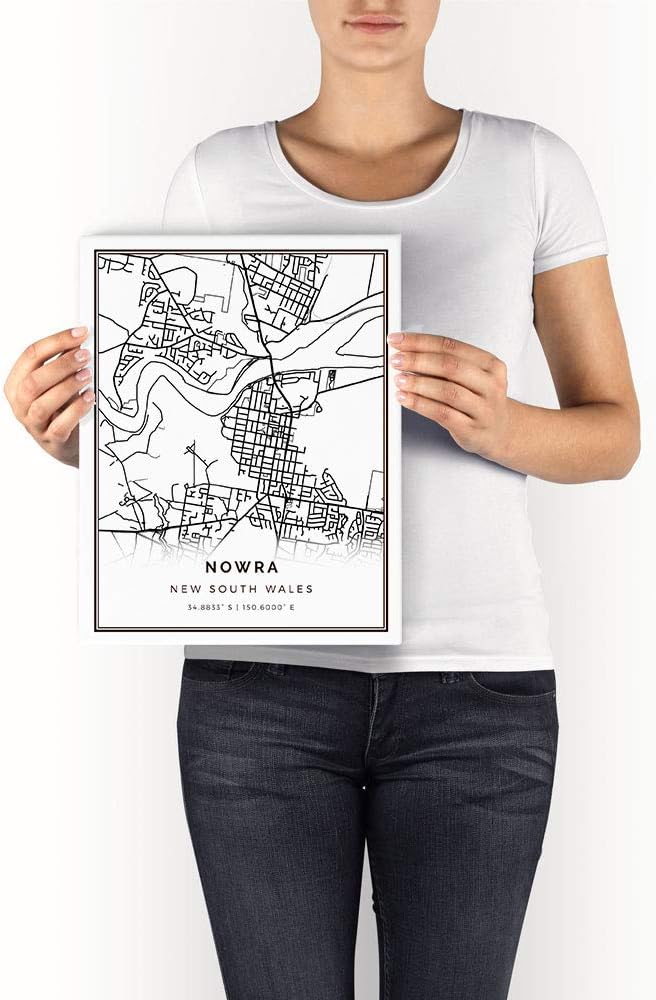 Amazon Com Nowra Map Canvas Print City Maps Wall Art South