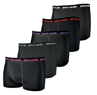von Pierre Cardin 5 Boxershorts schwarz 5 eng anliegende Retropants in den Größen S M L XL XXL