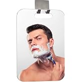 APHUIME Large Fogless Shower Mirror, Anit-Fog Shaving Mirror with Hook | Deluxe Large Anti Fog and Shatterproof Mirror in Bathroom(11 in X 7.48 ​in)