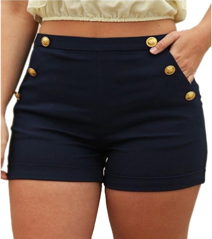 pantaloncini corti a vita alta