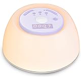 VEHOLION Light Therapy Lamps, Sleep Therapy Wake Up Light Alarm Clock with Sunrise Simulation and 4 Natural Sounds, Snooze Function and Timer White Noise Sound LED Rechargeable, MY-6