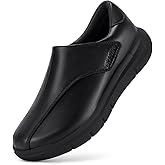 FitVille Diabetic Shoes for Men Dress Shoes Casual Slip On Oxfords Shoes Adjustable Business Formal Wedding Shoes Orthopedic Sneakers for Swollen Feet - EasyTop Deluxe Dress Shoes V1