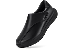 FitVille Diabetic Shoes for Men Extra Wide Slip On Walking Shoes Adjustable Wide Microfiber Leather Dress Shoes Orthopedic Sn