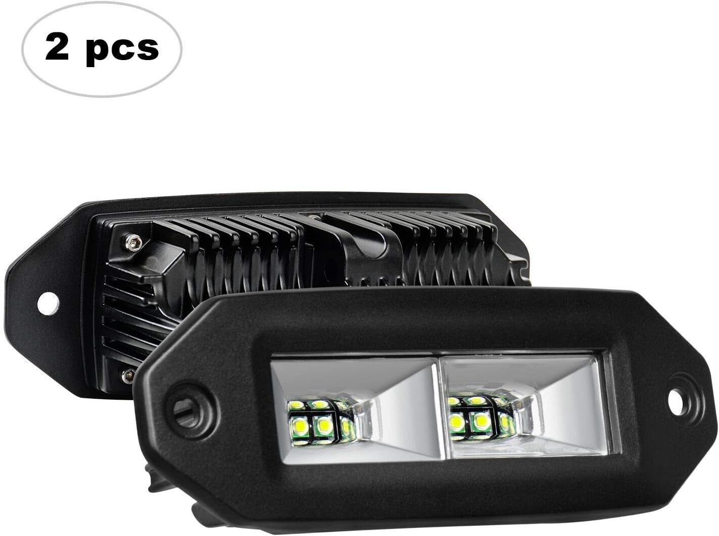 Flush Mount LED Pods, AAIWA 40W 2PCS Off Road Backup LED