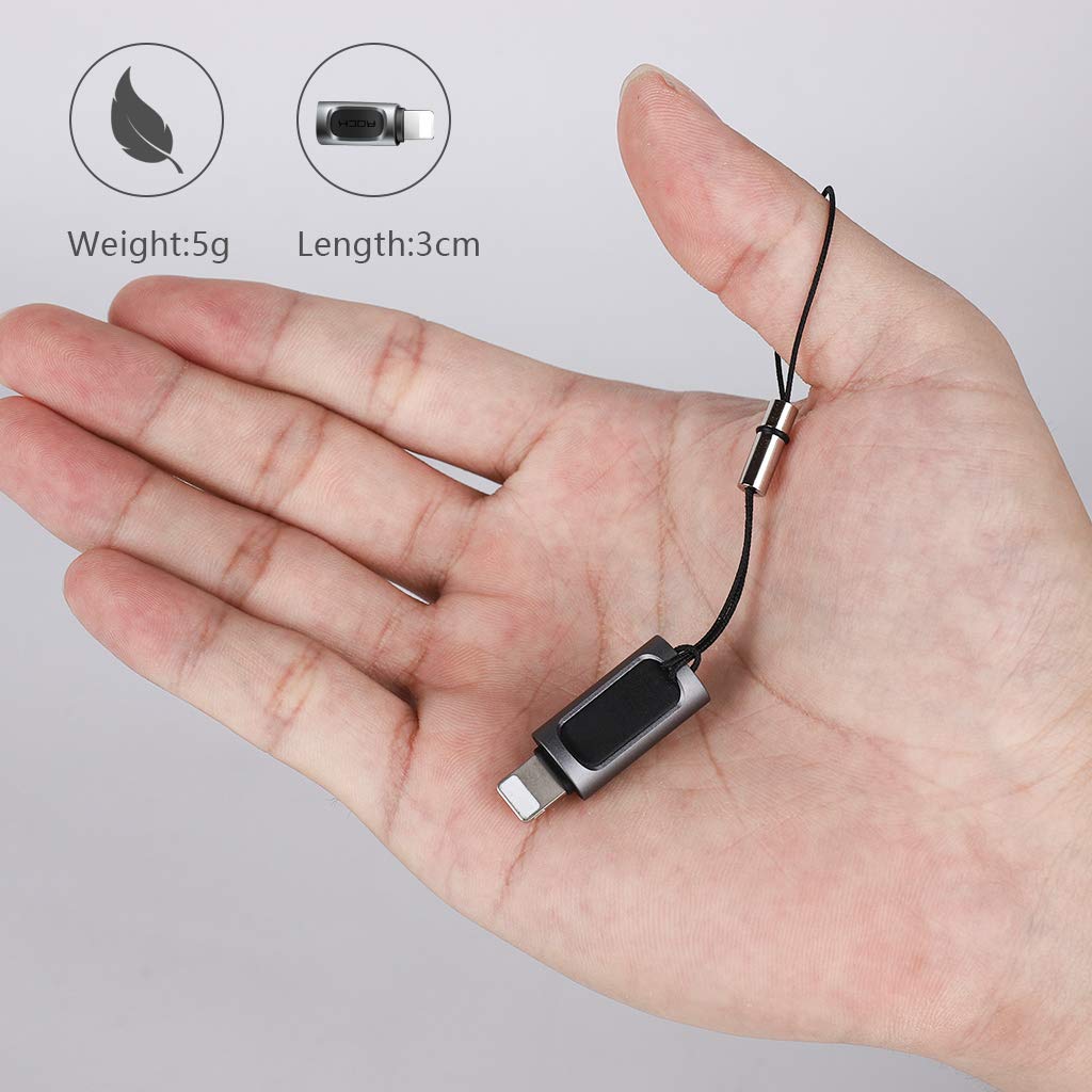 Mxcudu iOS to USB C Adapter Type C (Female) to iOS (Male) Adapter USB C Charging Converter Fast Charging Max Output 5V/2.4A Compatible with iPhone 11/11Pro/XS/X/8/7 and More(Grey)