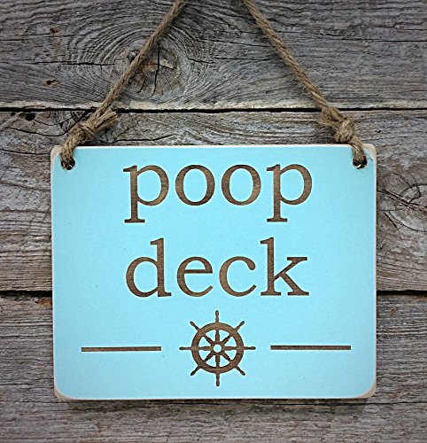 Poop Deck - Baby Shower Gift - Changing Table Sign - Baby Nursery Decor - Nautical Sign