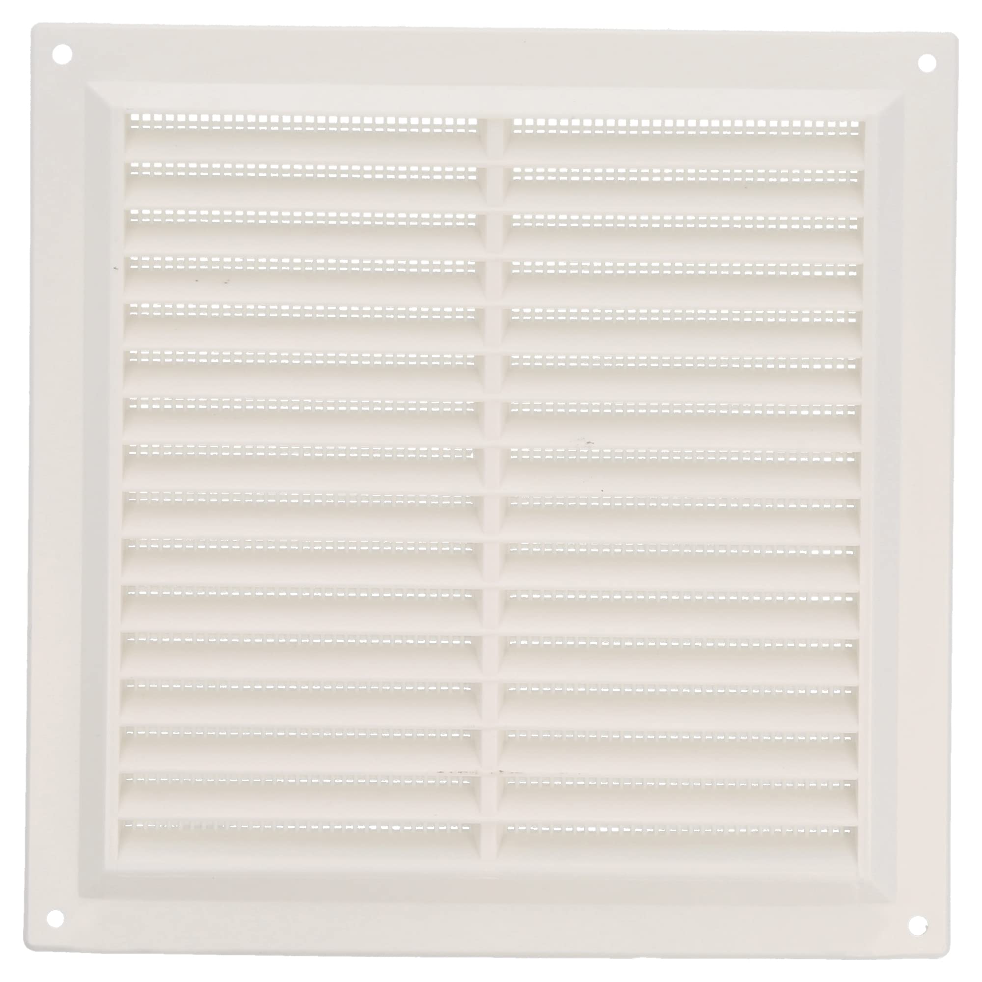 Amig - Square Plastic Grille with Mosquito Net | Vents for Air Outlet | Ideal for Kitchen and Bathroom Ceiling | Dimensions: 200 x 200 mm | Colour: White