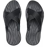 MGGMOKAY Mens Cross Slides Sandals Comfortable Thong Men Summer Beach Slipper