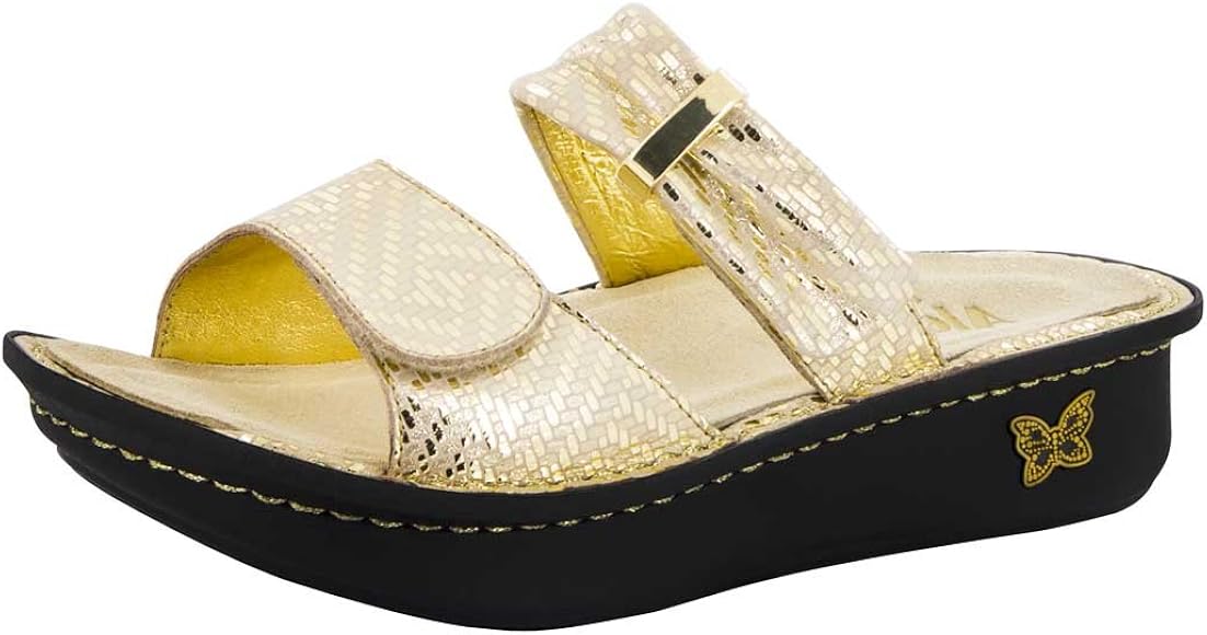 alegria gold sandals