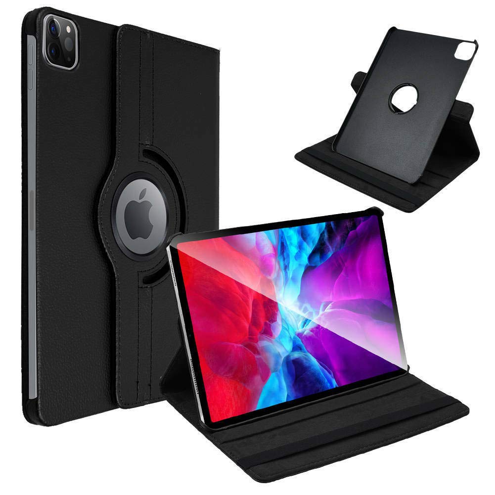 RKVMM Case Compatible for iPad Pro 12.9 2024/2021/2020, Rotation Case Cover for iPad Pro 12.9 4th Generation, Pro 12.9 5th Generation, Pro 12.9 6th Generation (Black)