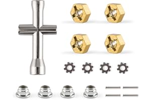HAIBOXING RC Car 1/18 Scale Spare Part for 2021 New Version 18859A Metal Wheel Hex. with Wheel Flange Lock Nut T002 T2121