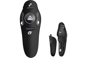 FANXIEAST Wireless Presenter Remote with Switch Windows, USB Presentation Clicker RF 2.4GHz Clicker for Powerpoint Presentations, Pointer for Classroom, Wireless Presentation Clicker for Mac, Laptop, Computer
