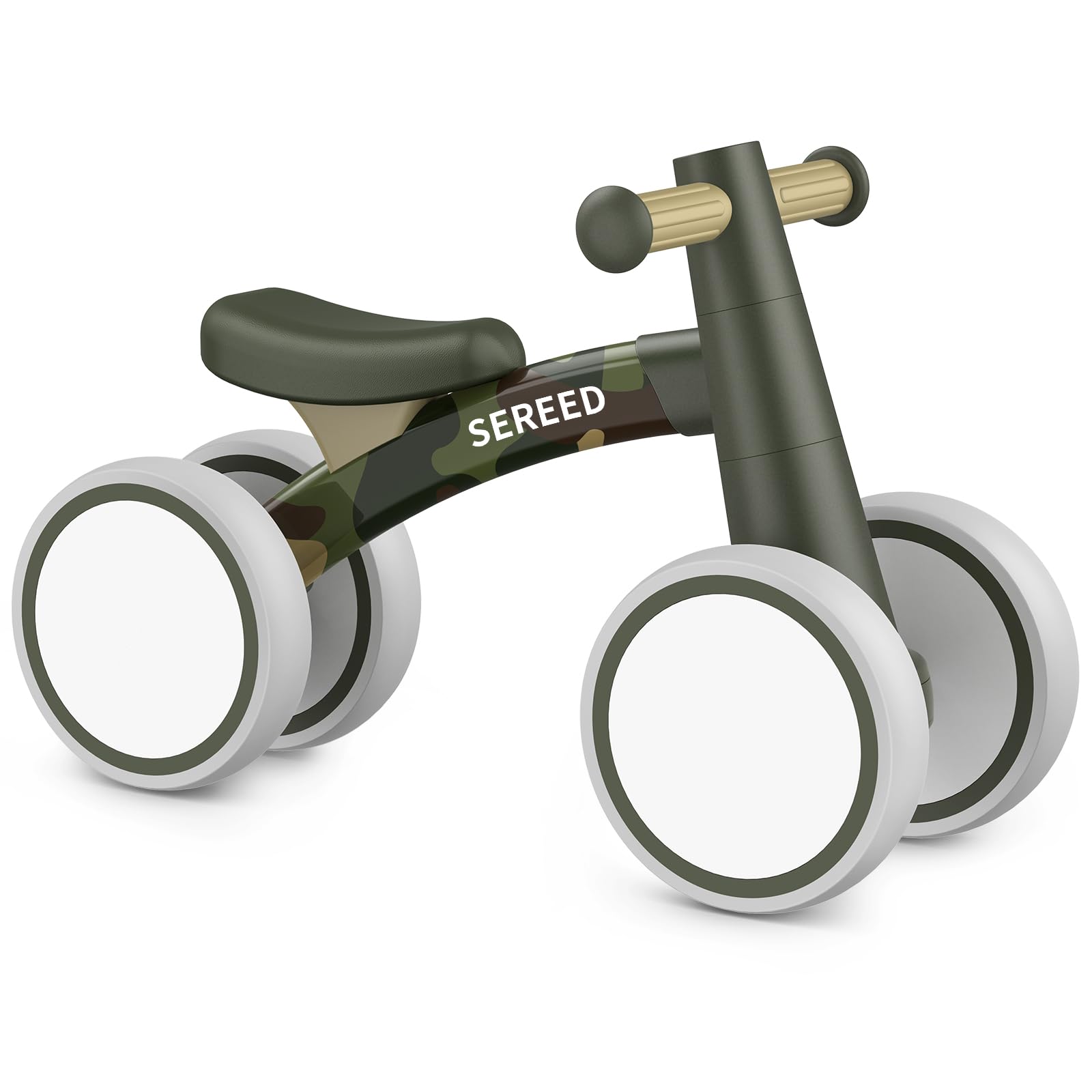 Photo 1 of SEREED Baby Balance Bike for 1 Year Old Boys Girls 12-24 Month Toddler Balance Bike, 4 Wheels Toddler First Bike, First Birthday Gifts