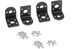 XYRSTOLR 4PCS 25mm Motor Mounting Bracket Holder RC Motor Bracket Holder Gear Motor Holder Bracket Gear Motor Gearbox L-Shaped Fixed Seat Gear Reduction Motor Holder