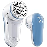 POPCHOSE Fabric Shaver, Lint Remover for Clothes, Electric Lint Shaver with 6-Leaf Blades, Sweater Shavers to Remove Pilling for Clothing, Couch, Furniture, Fuzz, Lint Ball, Bobbles, Light Blue