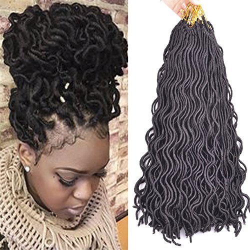 Bellqueen 3pcs/Lot Wavy Faux Locs Crochet Hair 24 Roots 