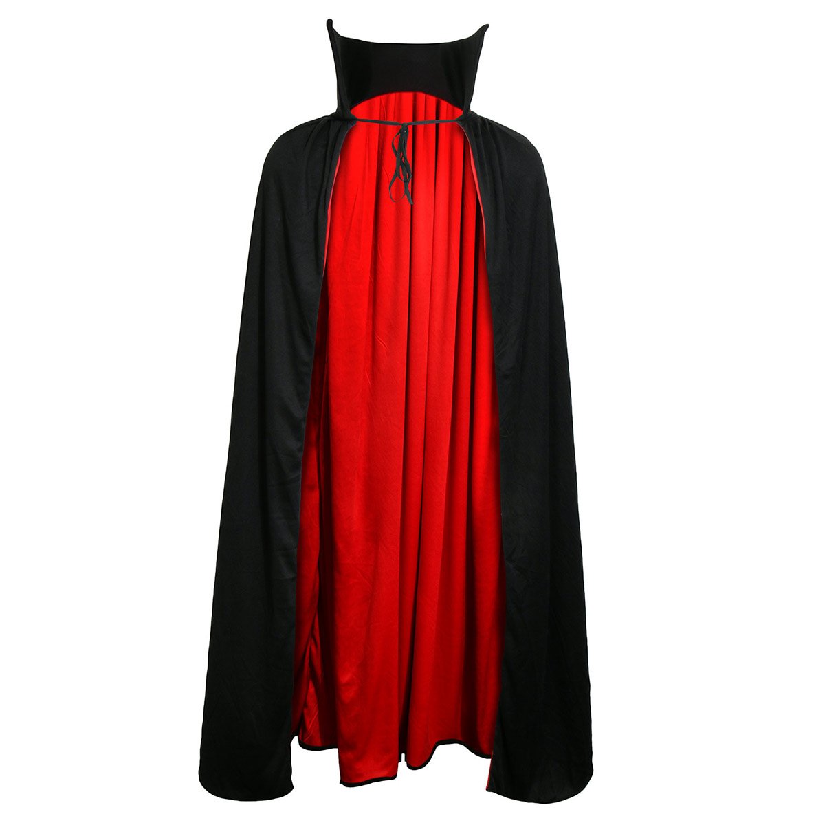 Jila Adult Devil Vampire Costume Cloak Medieval Long Black Red ...