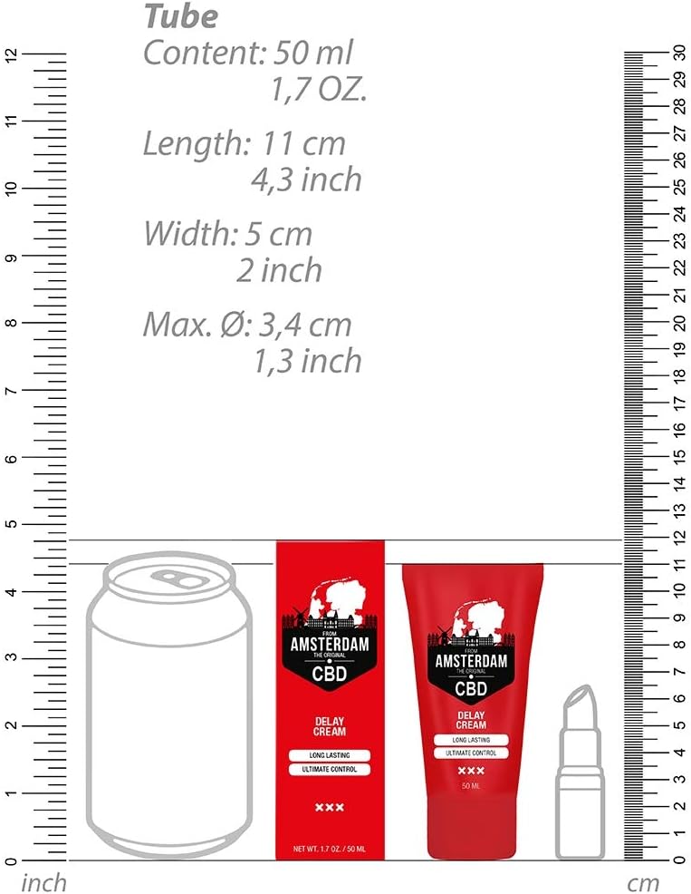 Shots Lubes Liquids Pharmquest by Shots Original CBD from Amsterdam PHA197 Delay Cream 50 ml Red - Image 5