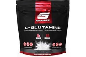 GRANITE SUPPLEMENTS Granite L-Glutamine Powder | Fermented Amino Acid Supplement | 80 Servings | Supports Muscle Recovery, Gut Health, and Overall Wellness | Vegan Friendly | Third Party Tested