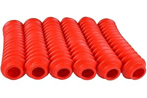 RUKSE 6 Shock Boots RED Fits Most Shocks for Jeep Universal Off Road Vehicles