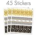 Black and Gold 50th Birthday Party Mini Candy Bar Wrappers - 42 Stickers