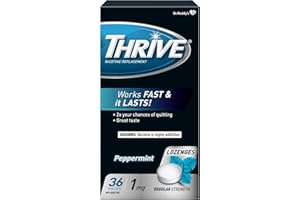 Thrive Nicotine Replacement Lozenges, 1mg Regular Strength, Peppermint, 36 Count