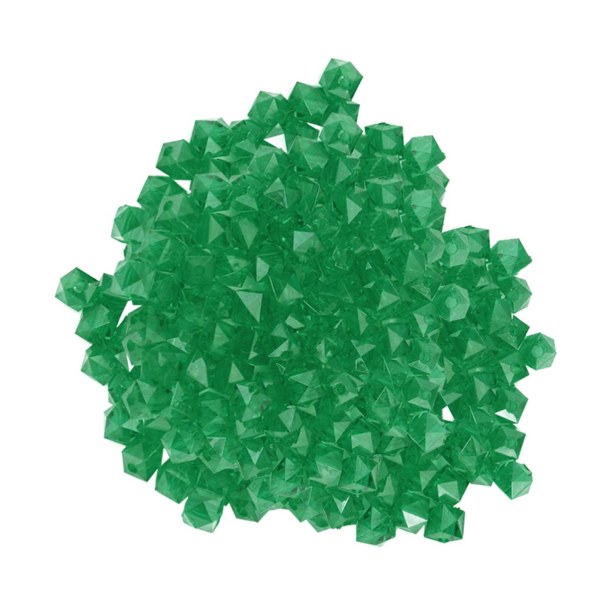 Milisten Milisthen 950pcs 10mm Transparent Acrylic Plated Charms Connector Loose Spacer Beads for Jewelry Making Bracelets Crafts (Green)
