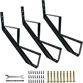 2 Step Metal Stair Step Steel Riser Stringers for 19.4" Height Deck, 3Packs