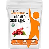 BulkSupplements.com Organic Schisandra Powder - Organic Schisandra Supplement, from Schisandra Berry - Gluten Free - 1g per Serving, 100g (3.5 oz) (Pack of 1)