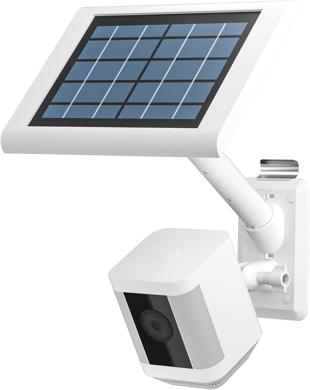 HOLACA 2-in-1 Wall Mount Compatible with R-ing Stick Up Cam/Pro, Spotlight Cam Plus/Pro, Eufy, Arlo, Blink Security Camera, for any Camera & Solar Panel with a 1/4" Threaded, White — image 1