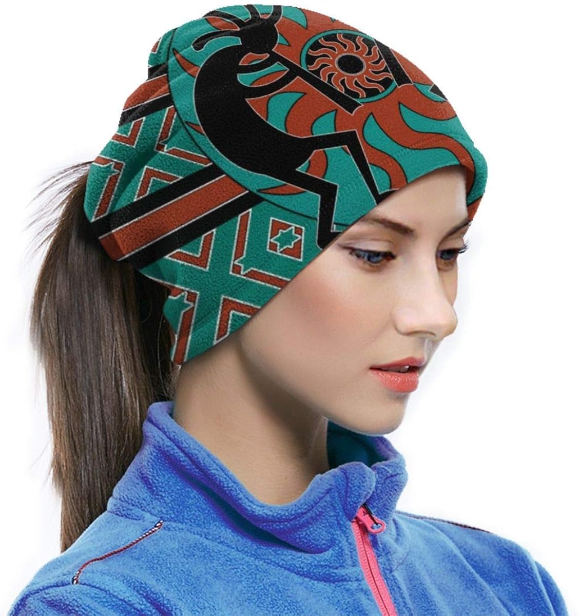 ALLdelete Teal Southwestern Kokopelli Native American Flute Neck