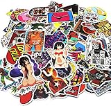 Nuoxinus Car Stickers [100pcs], Laptop Stickers Skateboard Luggage Bike Motorcycle Bumper Stickers, Snowboarding Guitar Helmet Phone Graffiti Decals Vinyls, Fashion Cool Unique Mix Lot Random Pack