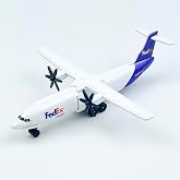 WngAur Die-Cast Propeller FedEx Airplane Model &ndash; 6 Inch Alloy Plane with Rolling Wheels &ndash; Miniature Aircraft Collectors &amp; Aviation Enthusiasts