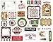 Echo Park Paper Company Celebrate Christmas ephemera, Red, Green, Tan, Burlap, Black