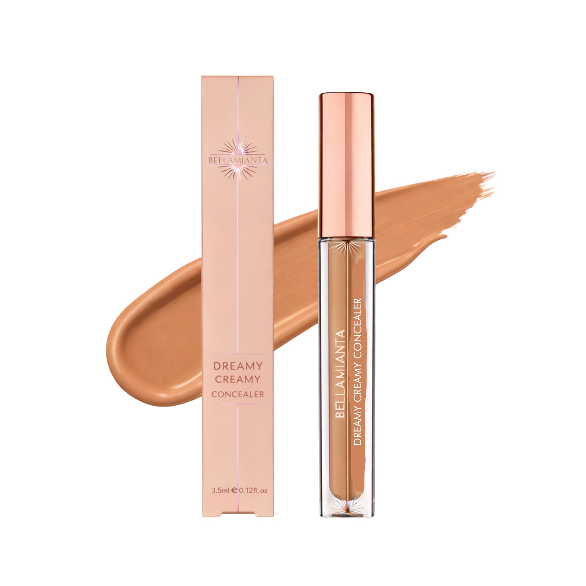 Bellamianta Dreamy Creamy Concealer - Long Lasting, Full Coverage with Natural Finish - Under Eye Concealer for Dark Circles & Blemishes - Hydrating Formula & Easy to Apply