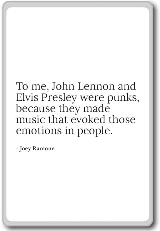 Para mí, John Lennon y Elvis Presley se Punks... – Joey Ramone ...