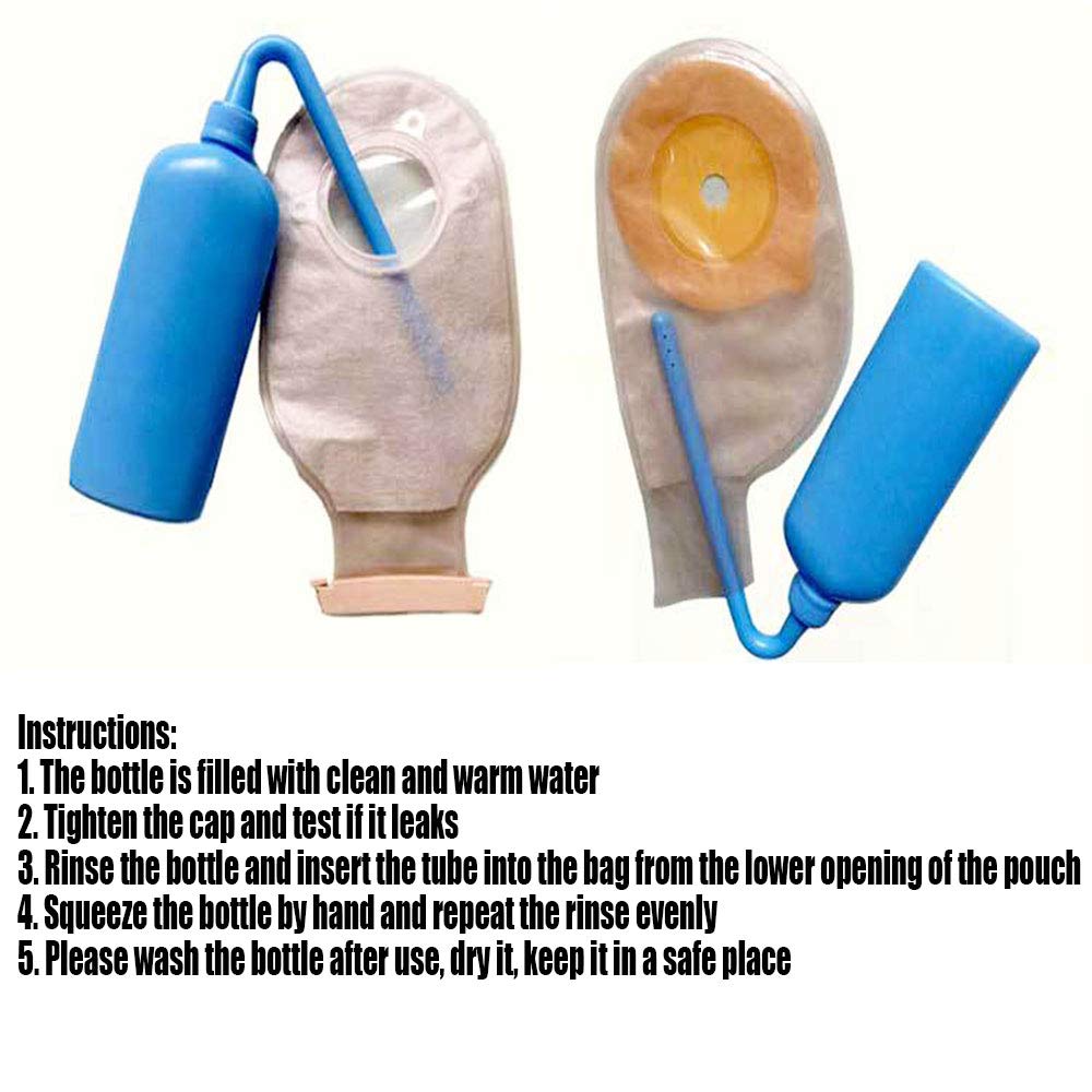 XIHAA Colostomy Bag Cleaning Tool, Ostomy Bag Cleaning Bottle Open Bag