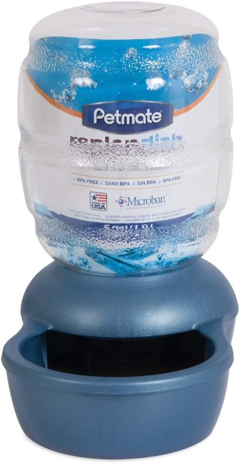 Pet Supplies : Petmate Replendish Gravity Waterer With Microban for Cats and Dogs, 4 Gallons : Pet Self Waterers : 
