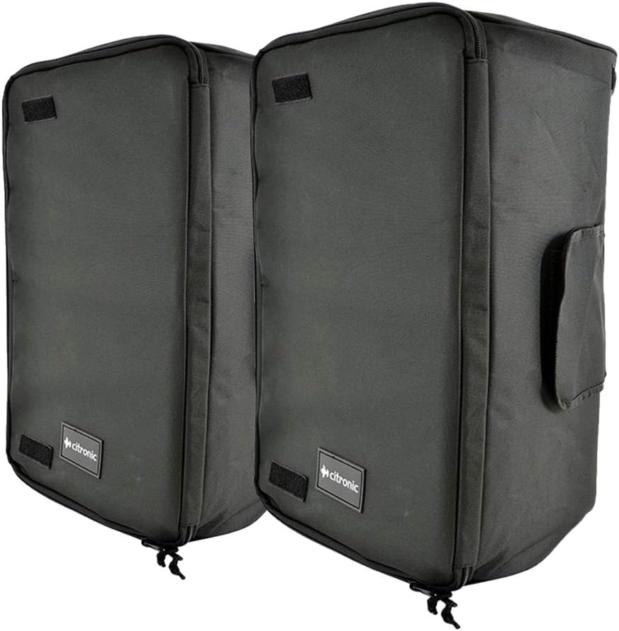 2 x Citronic 15" Padded Speaker Transit Bag Carry Case Fits Most 15