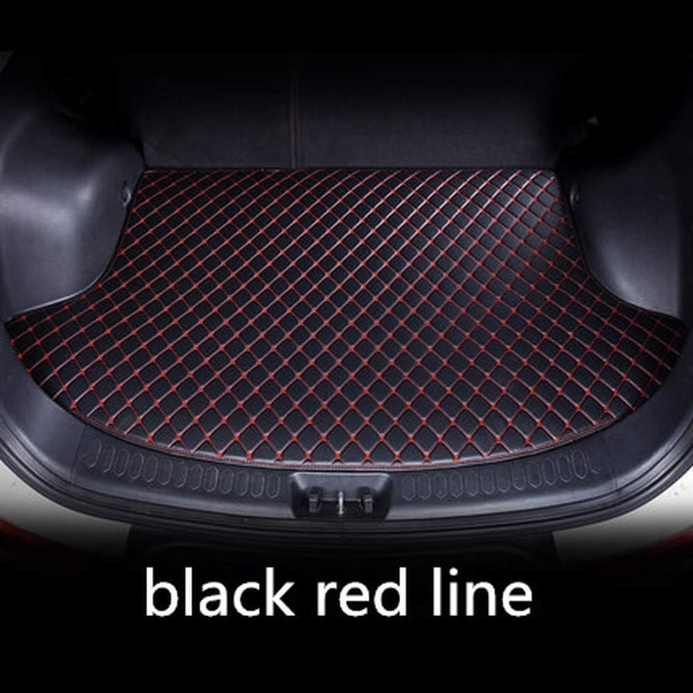 PXX Car Trunk Mat，for Mitsubishi, Pajero Shogun 2007 2018 2008 2009 2010 2012 2013 2014 2015 2016,Rear Trunk Liner Boot Mat Cargo Tray Floor Carpet,Black red line
