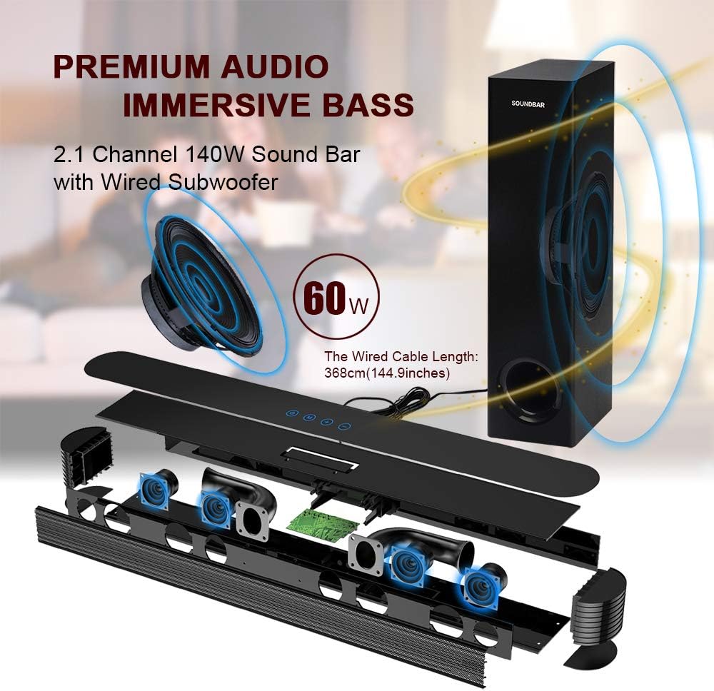 majority soundbar 140w