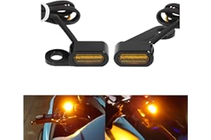 HCmotorku Motorcycle LED Turn Signal Light Running Light Front Indicators Blinker Lights Mini Fit for Harley Sportster Iron 8