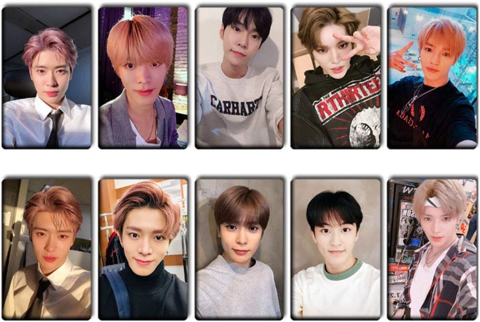 Tiffley Time Kpop NCT Lomo Cards, Cute Cartoon NCT127 NCT Dream Photocard Sticker Cards Set for NCT Fans(Style 16-10 Pcs)
